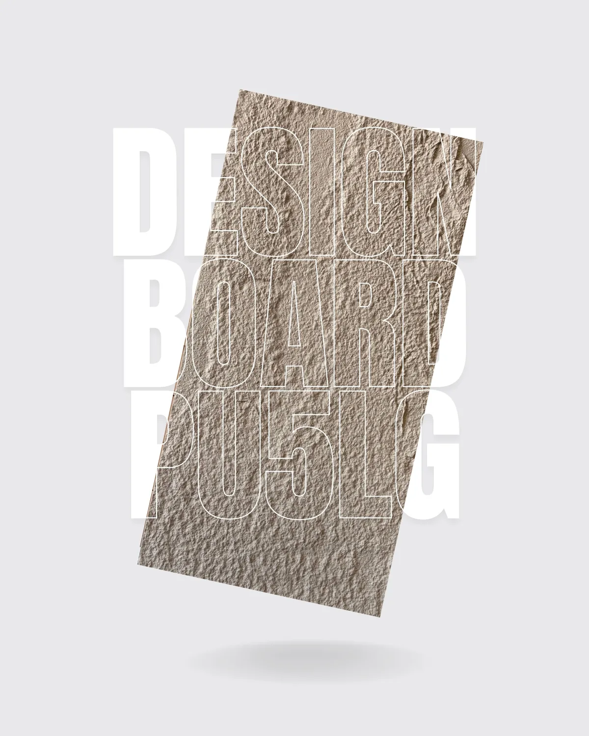PU5LG - Design Board Typ 5 - CRATER (LIGHT GRAY)