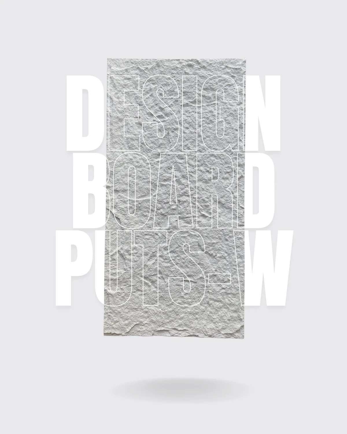 PUTS-W - Design Board Stone Thin - 01 (WHITE)