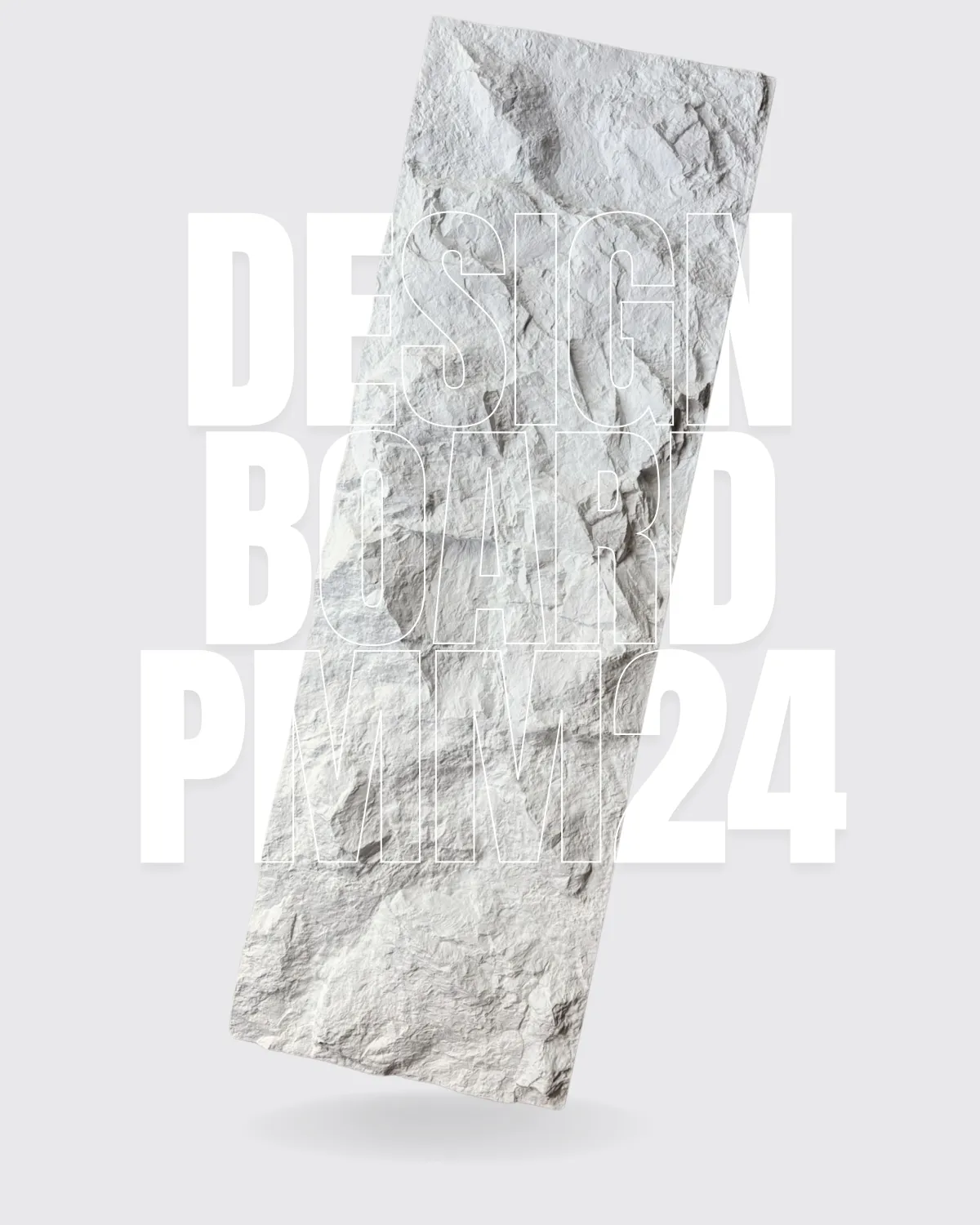 PMM24 - Design Board Mountain Rock Slab (WHITE)