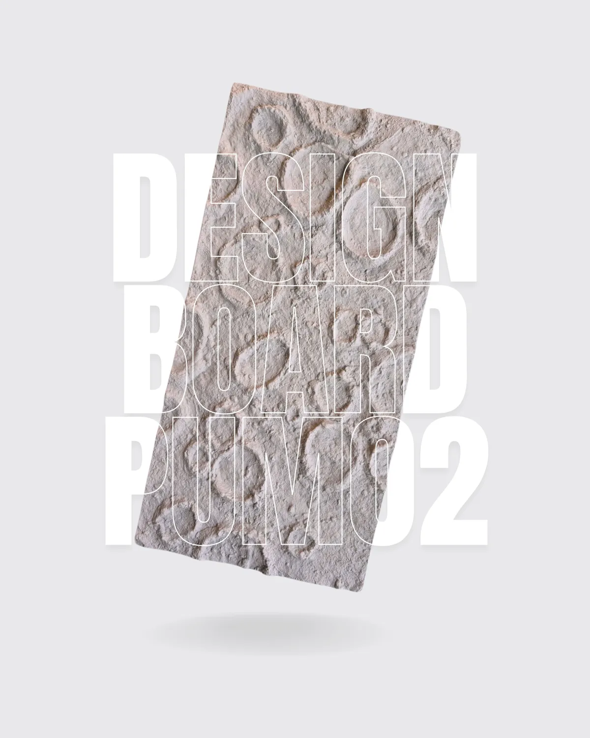 PUMO2 - Design Board Moon Stone Small Crater (GRAY)