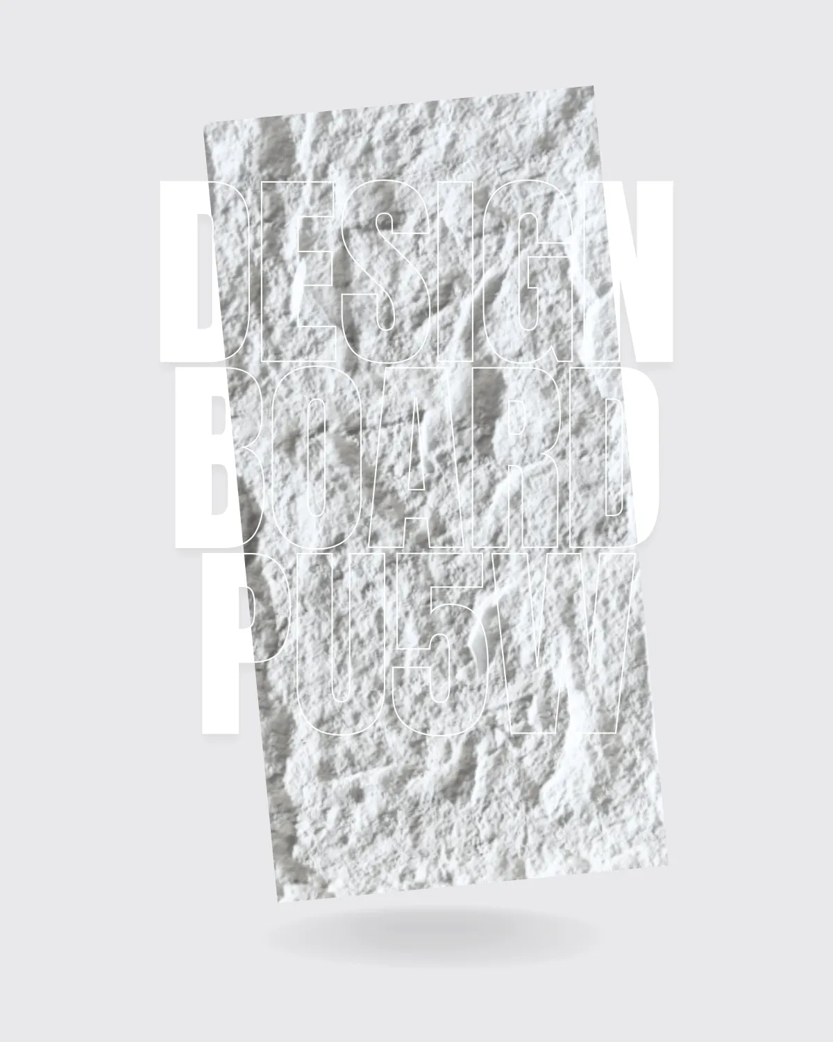 PU5W - Design Board Typ 5 - CRATER (WHITE)